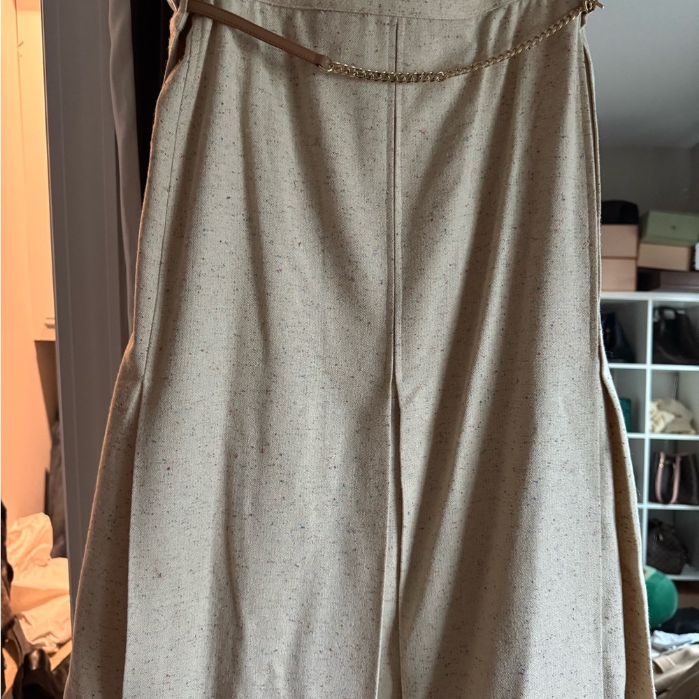 Victoria Beckham Speckled Cream Trousers